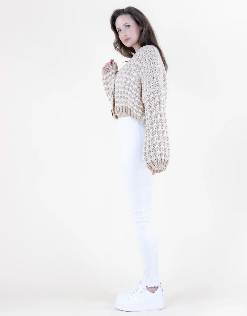 Chunky Knit Cropped Cardigan