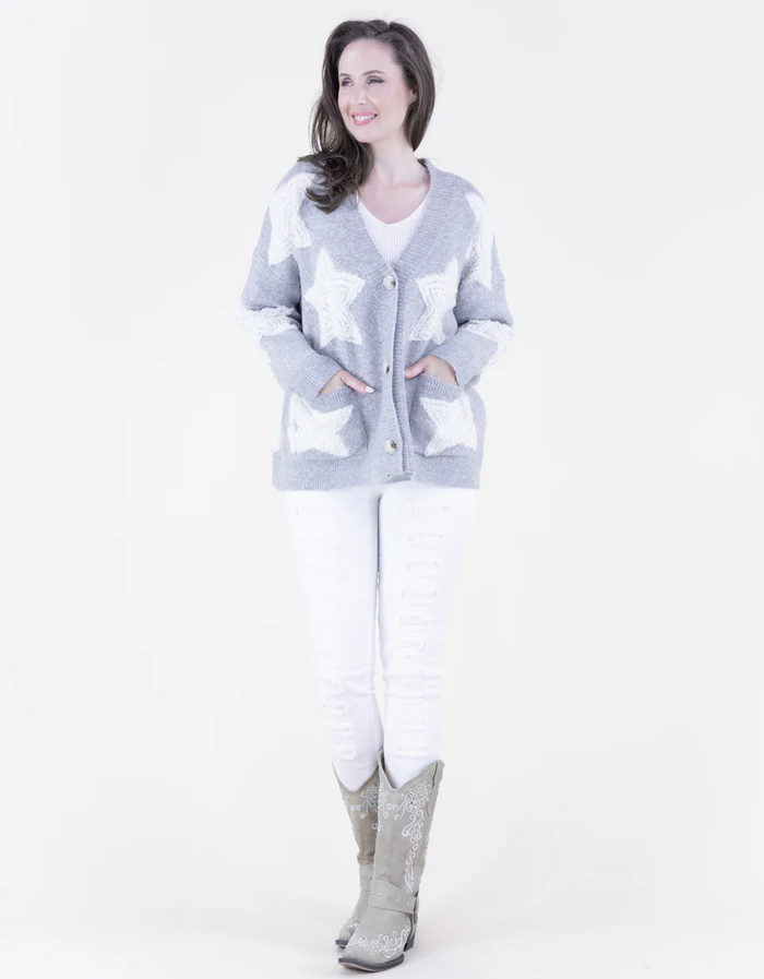 Oversized Star Cardigan