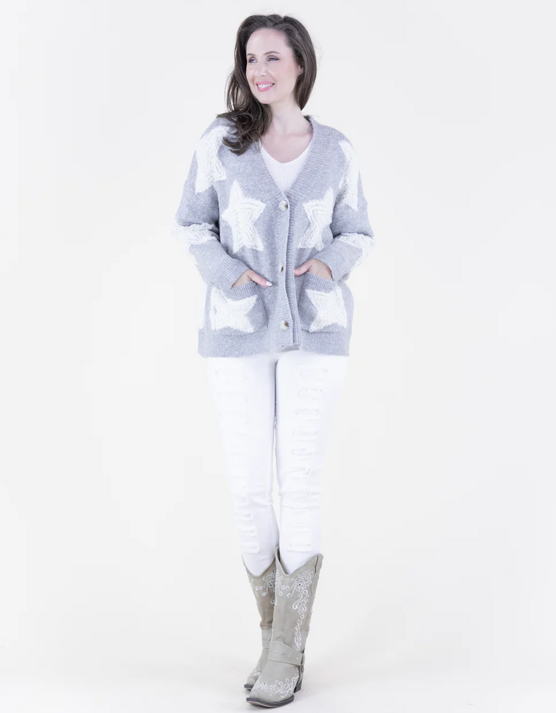 Oversized Star Cardigan