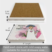 Mature & Fabulous Single Absorbent Tumbled Tile Coaster