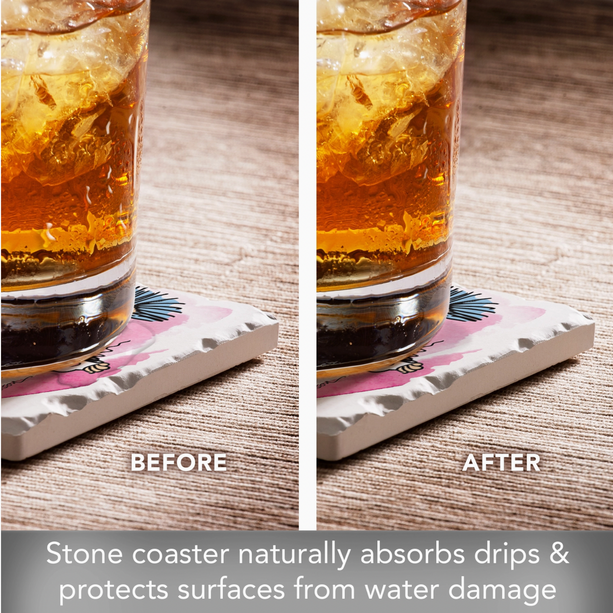 Mature & Fabulous Single Absorbent Tumbled Tile Coaster