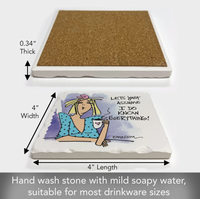 I Know Everything Single Absorbent Tumbled Tile Coaster
