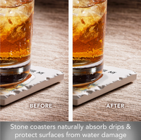 Cat Nappy Assorted Image Tumbled Tile Coaster 4 Pack