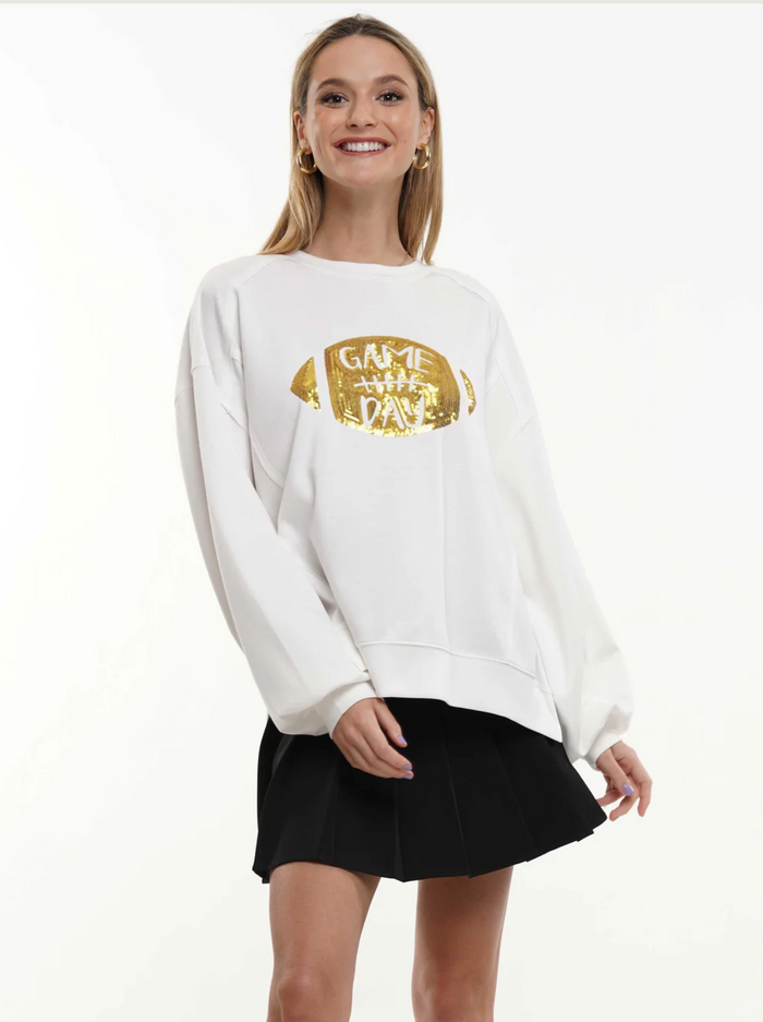 Football Sequin Sweatshirt