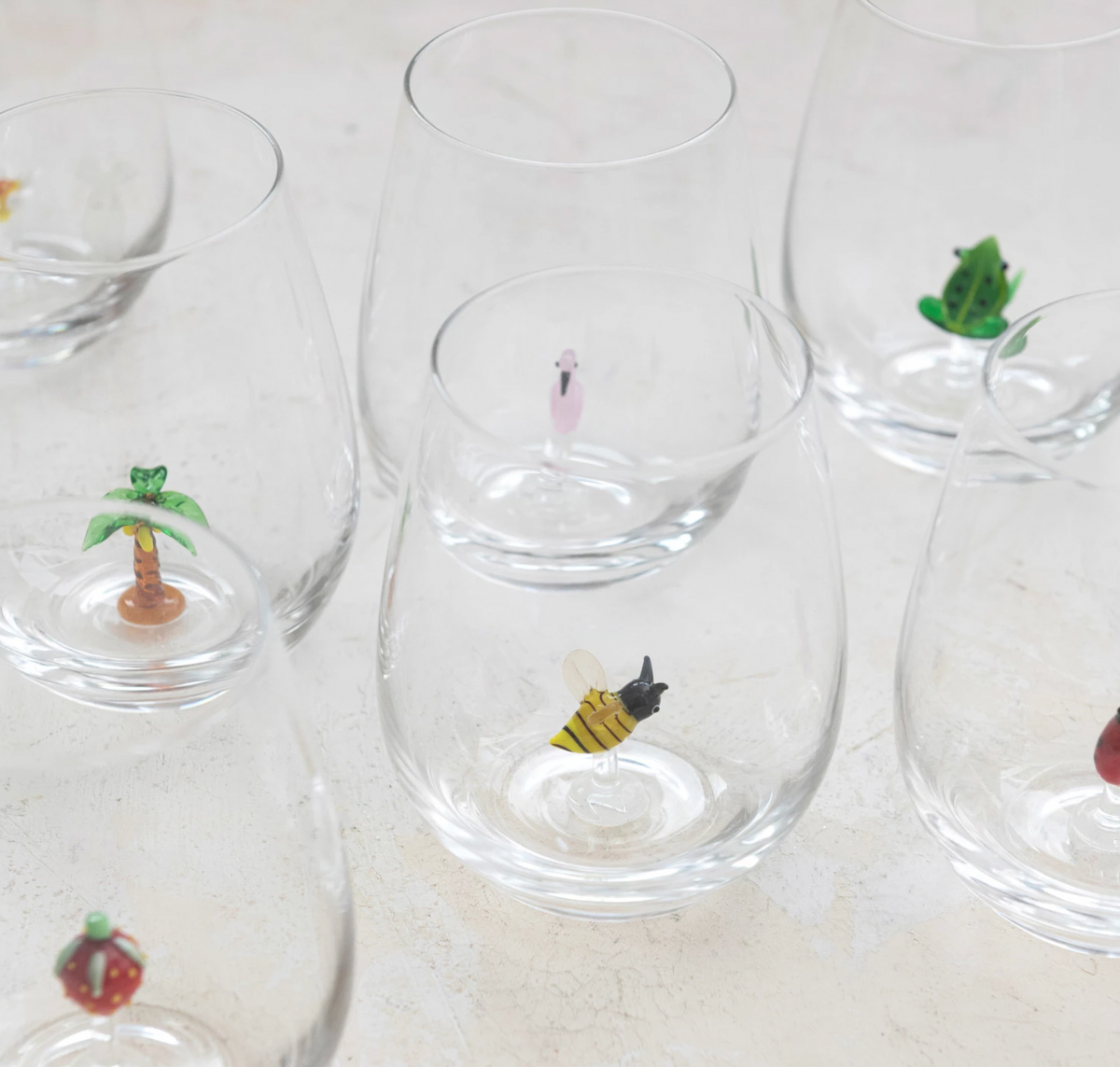 Stemless Wine Glass w/ Figure Inside