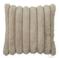 18 Inch Tan Vegan Fur Pillow