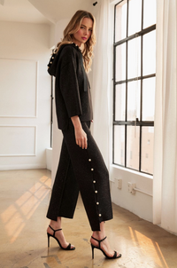 Farrah French Scuba Pearl Pant w/ Glitter