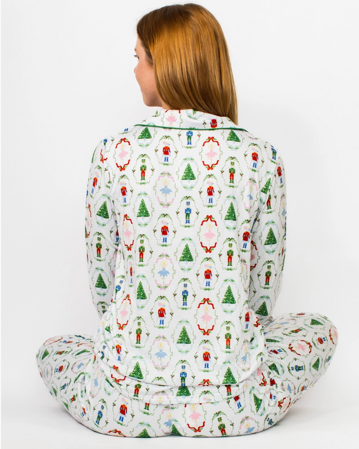 Nutcracker Waltz L/S Button Up Sleep Shirt
