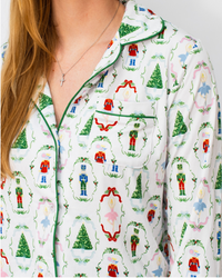 Nutcracker Waltz L/S Button Up Sleep Shirt