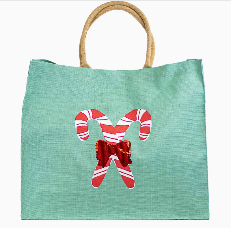 Candy Cane Carryall Tote