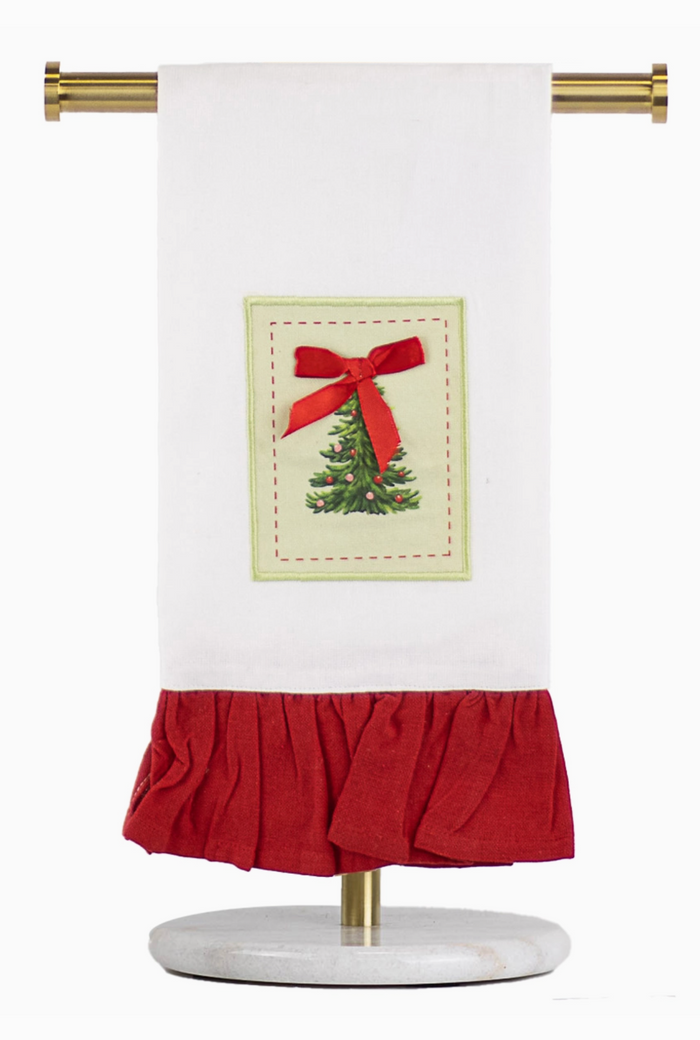 Noelle Tree Ruffle Hand Towel
