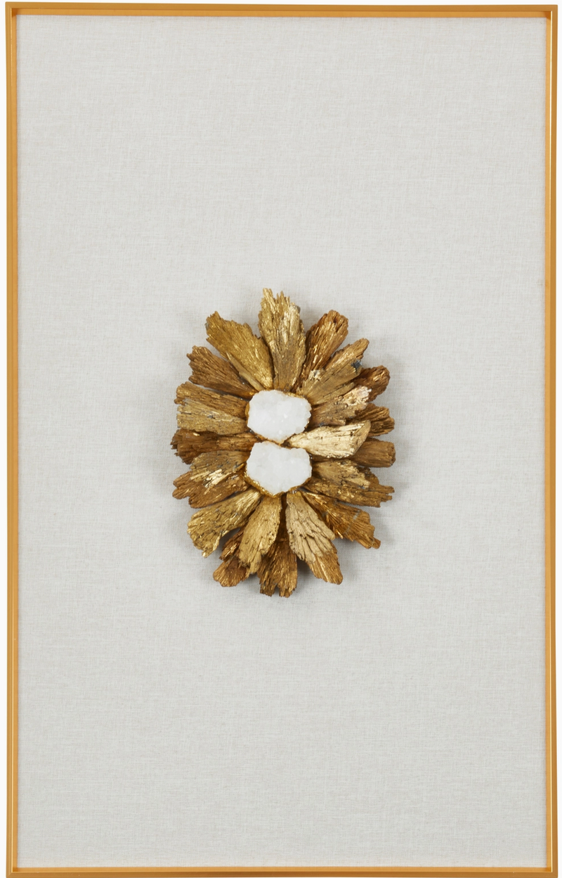Earthly Elegance Tourmaline and Natural Geode Wall Art