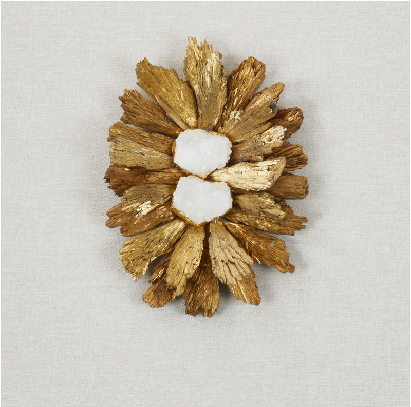 Earthly Elegance Tourmaline and Natural Geode Wall Art