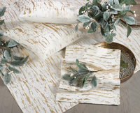 Distressed Foil Print Runner