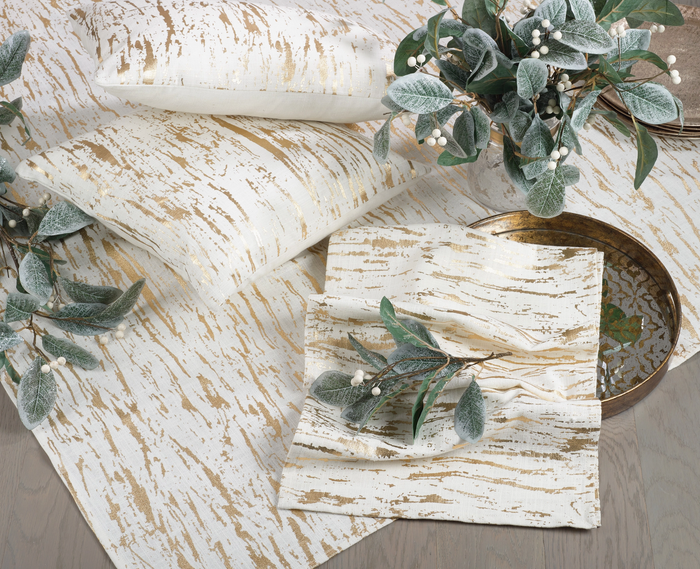 Distressed Foil Print Runner