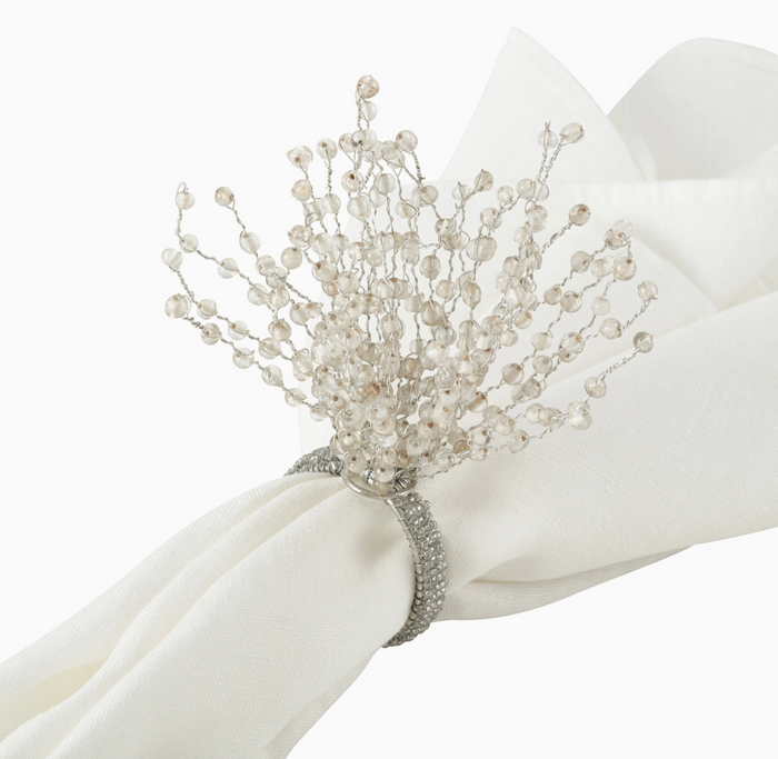 Beaded Design Napkin Ring (Set of 4 Pcs)