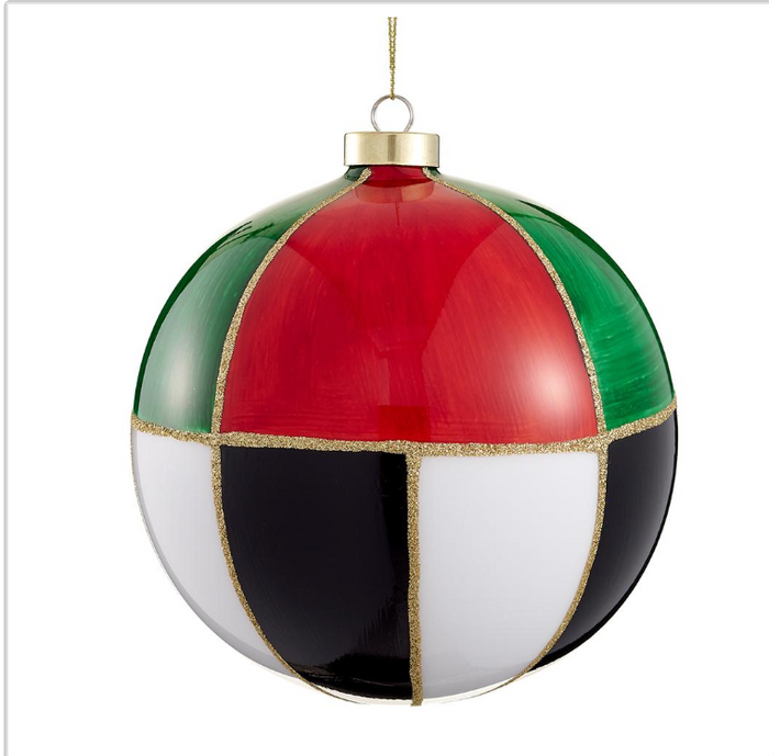 Glittered Glass Ball Ornament
