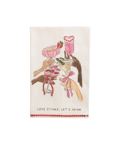 Love Stinks Sequin Towel