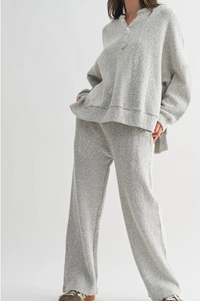 Marina Textured Wide Leg Pants