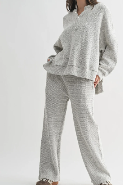 Marina Textured Wide Leg Pants