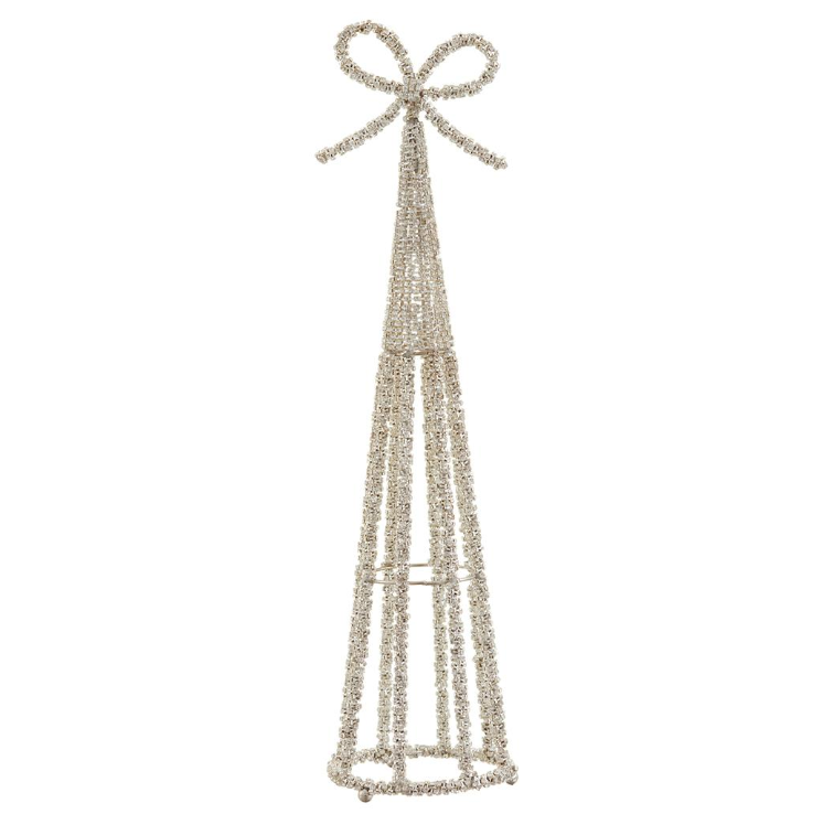 Diamond Cone Topiary With Bow