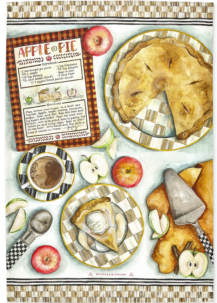 Apple Pie Recipe Dish Towel