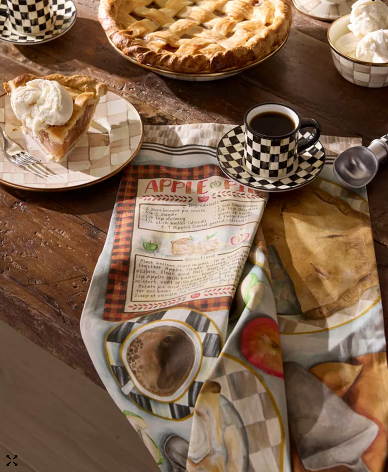 Apple Pie Recipe Dish Towel