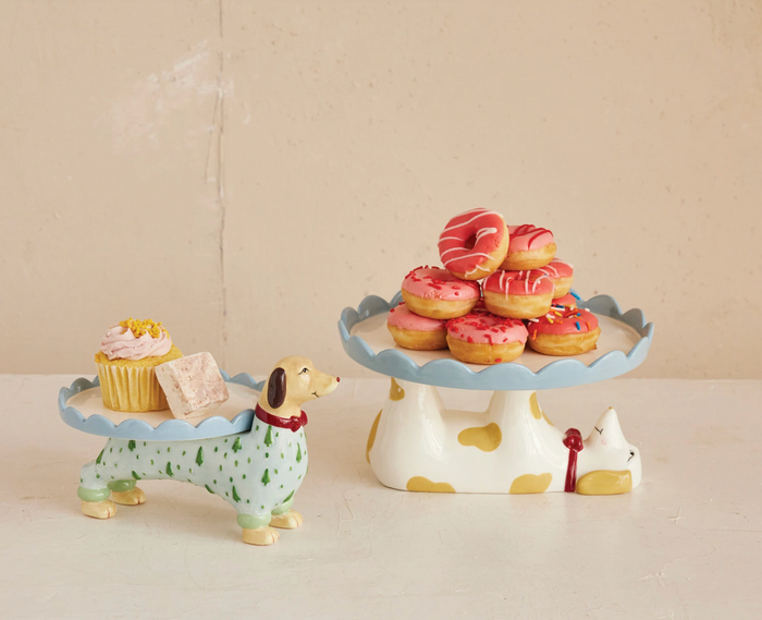 Cake Stand with Dachshund Base