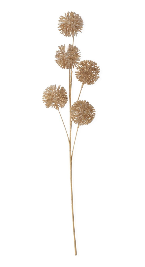 26 Inch Gold Glittered Ball Stem