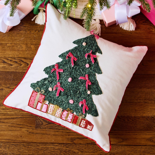 Square Pillow Whimsical Tree