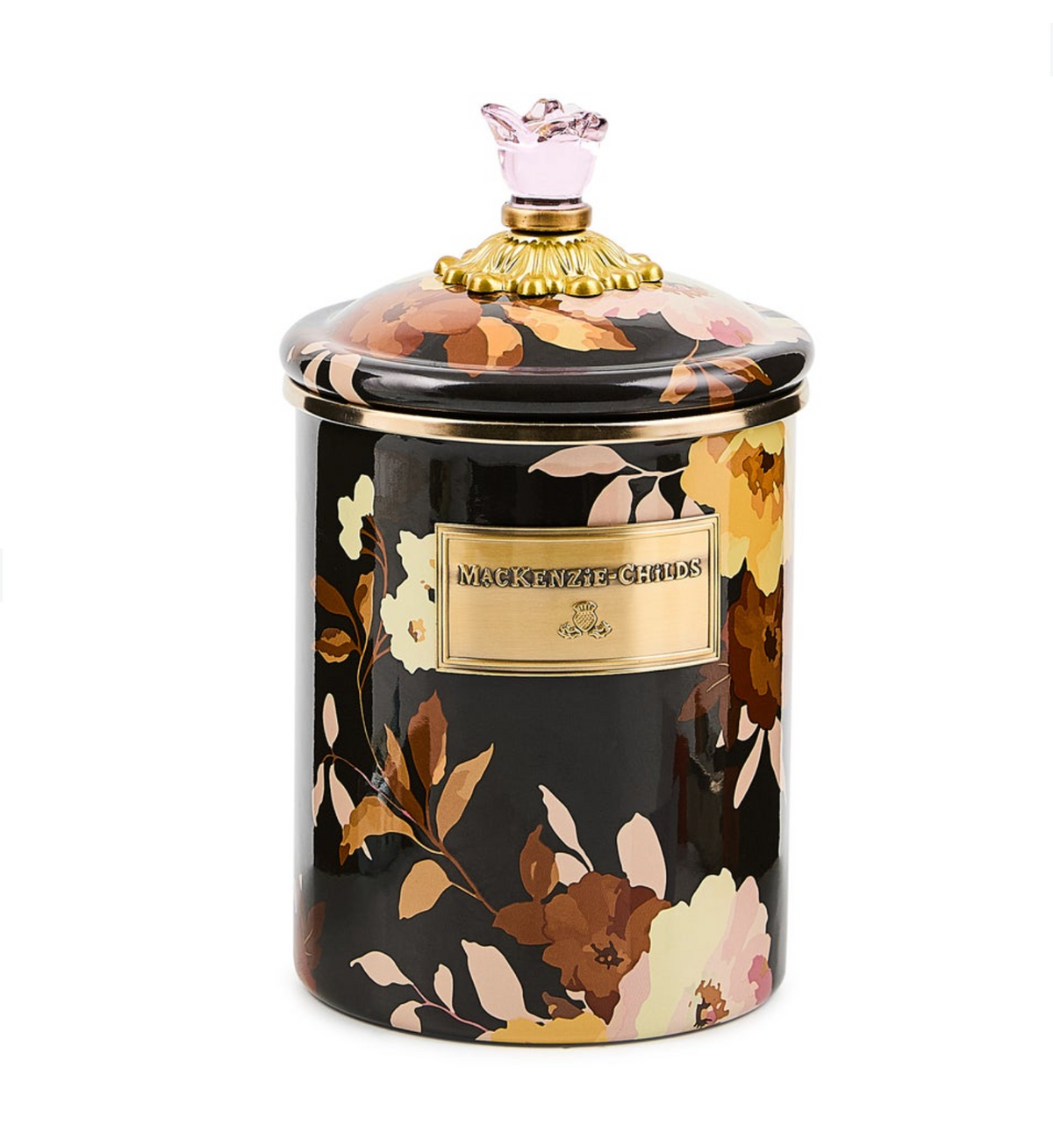 Wild Rose Brown Medium Canister