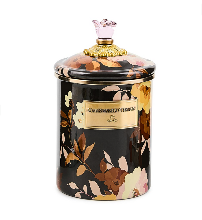 Wild Rose Brown Medium Canister