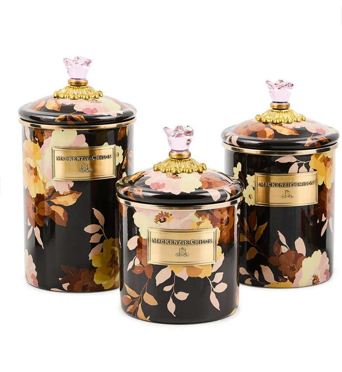 Wild Rose Brown Medium Canister