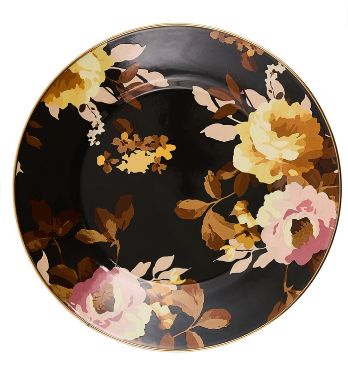 Wild Rose Brown Dinner Plate