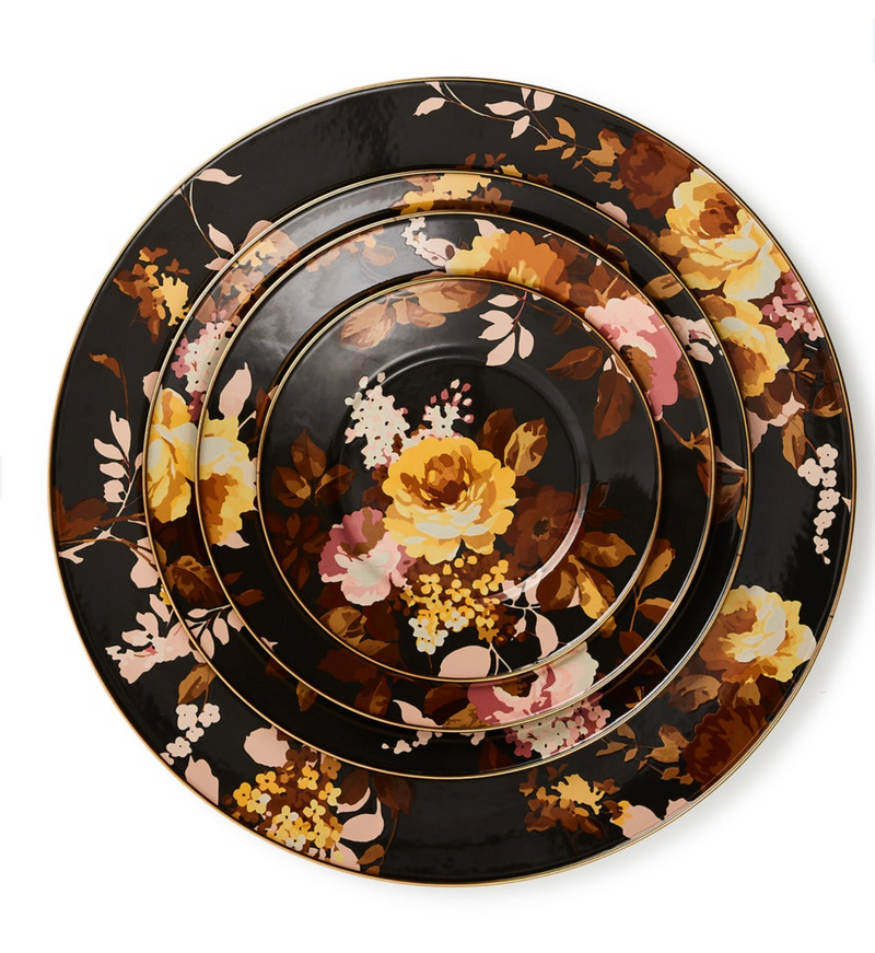Wild Rose Brown Dinner Plate
