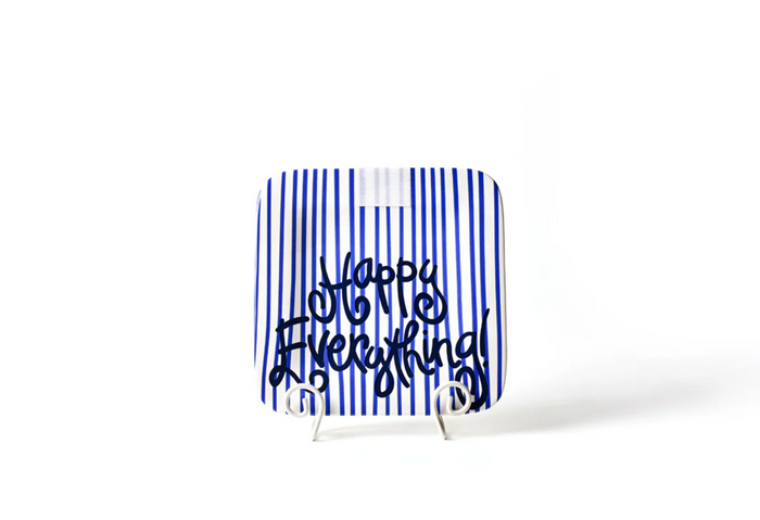 Indigo Skinny Stripe Mini Square Platter