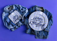 Indigo Skinny Stripe Mini Square Platter