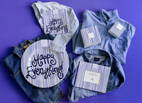 Indigo Skinny Stripe Mini Square Platter