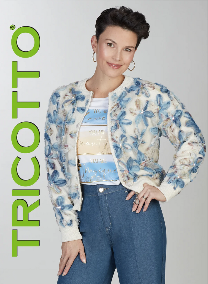 Flower Sequence Mesh Cardigan