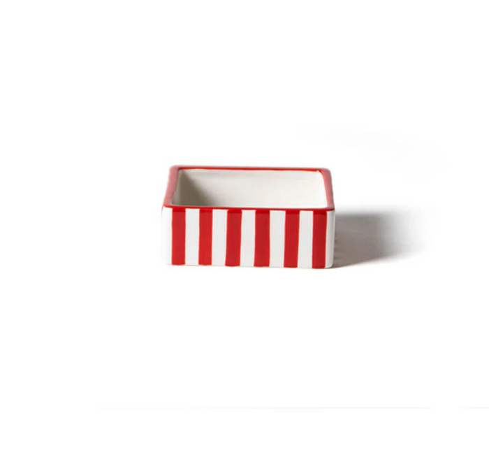 Happy Christmas Peppermint Square Trinket Bowl