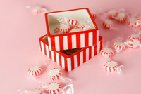 Happy Christmas Peppermint Square Trinket Bowl