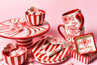 Happy Christmas Peppermint Square Trinket Bowl