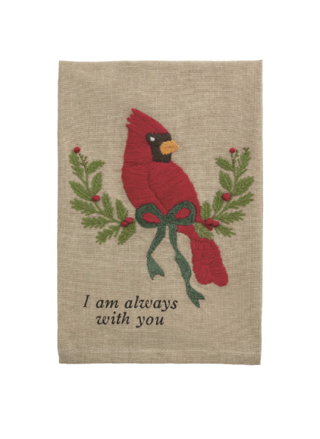 CARDINAL EMBROIDERED TOWEL