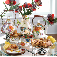 White Flower Market 2 Quart Tea Kettle