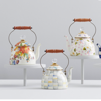 White Flower Market 2 Quart Tea Kettle