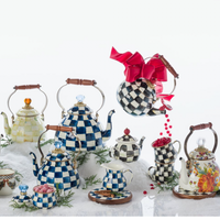 White Flower Market 2 Quart Tea Kettle