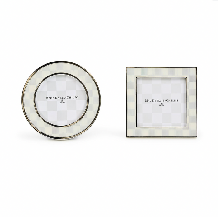 Sterling Check Silver Plated Frames, Set of 2