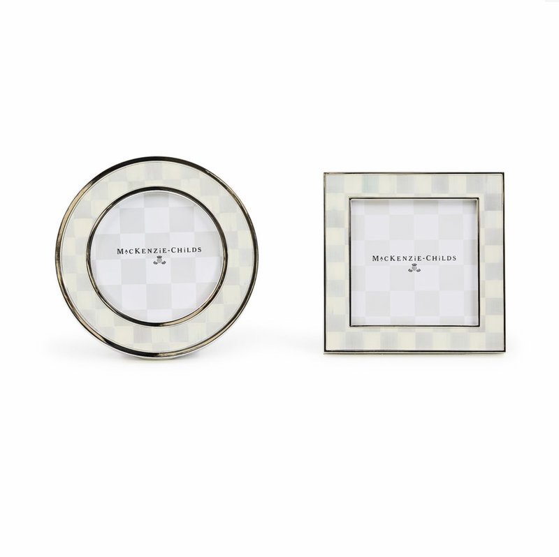 Sterling Check Silver Plated Frames, Set of 2