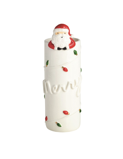 Merry Hanging Santa Vase