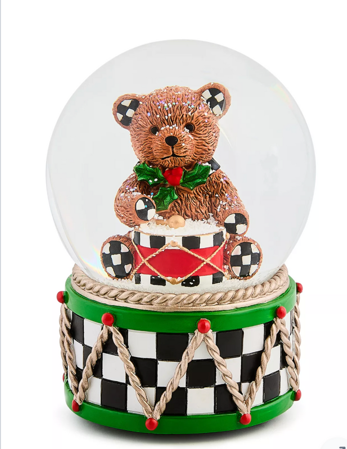 Holly Bear Snow Globe